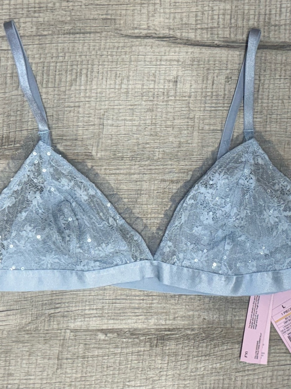 wild fable Light Blue Lace Sequin Bralette